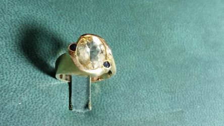 Beryl & Blue Sapphire ring