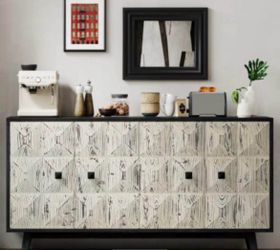 60” TV STAND OR BUFFET WHITE BLACK REAL WOOD