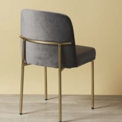 8 velvet Blue/Gray Tahari Chairs 