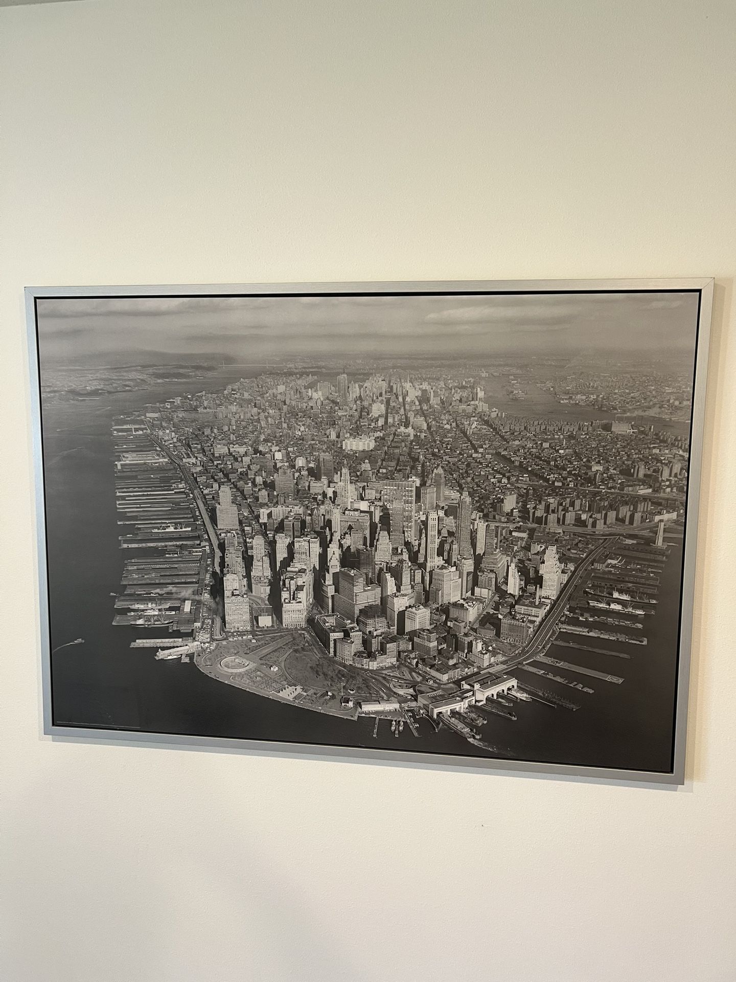 IKEA VILSHULT 1960’s AERIAL FRAMED PHOTO OF MANHATTAN LIMITED EDITION PHOTO 1999
