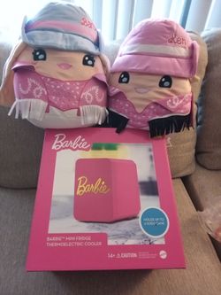Barbie Mini Fridge & Barbie Cowboy Squishimals