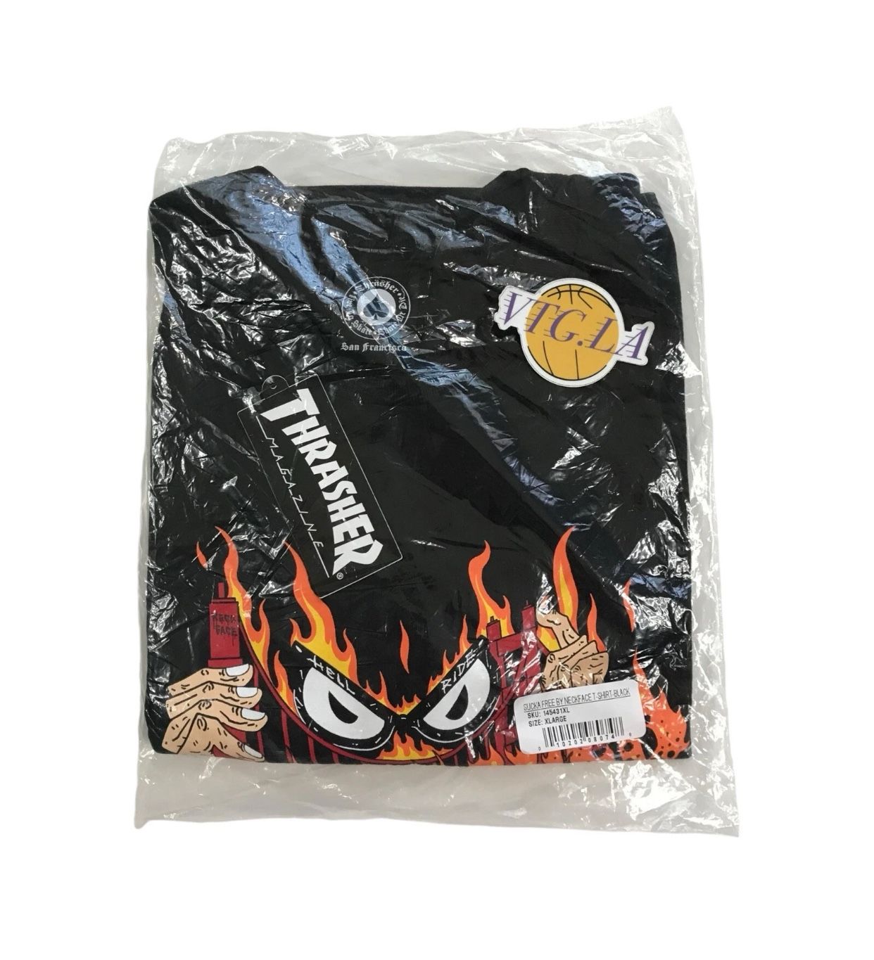 Thrasher Sucka Free By Neckface Shirt XL Mens Black Skater Brand New With Tags!