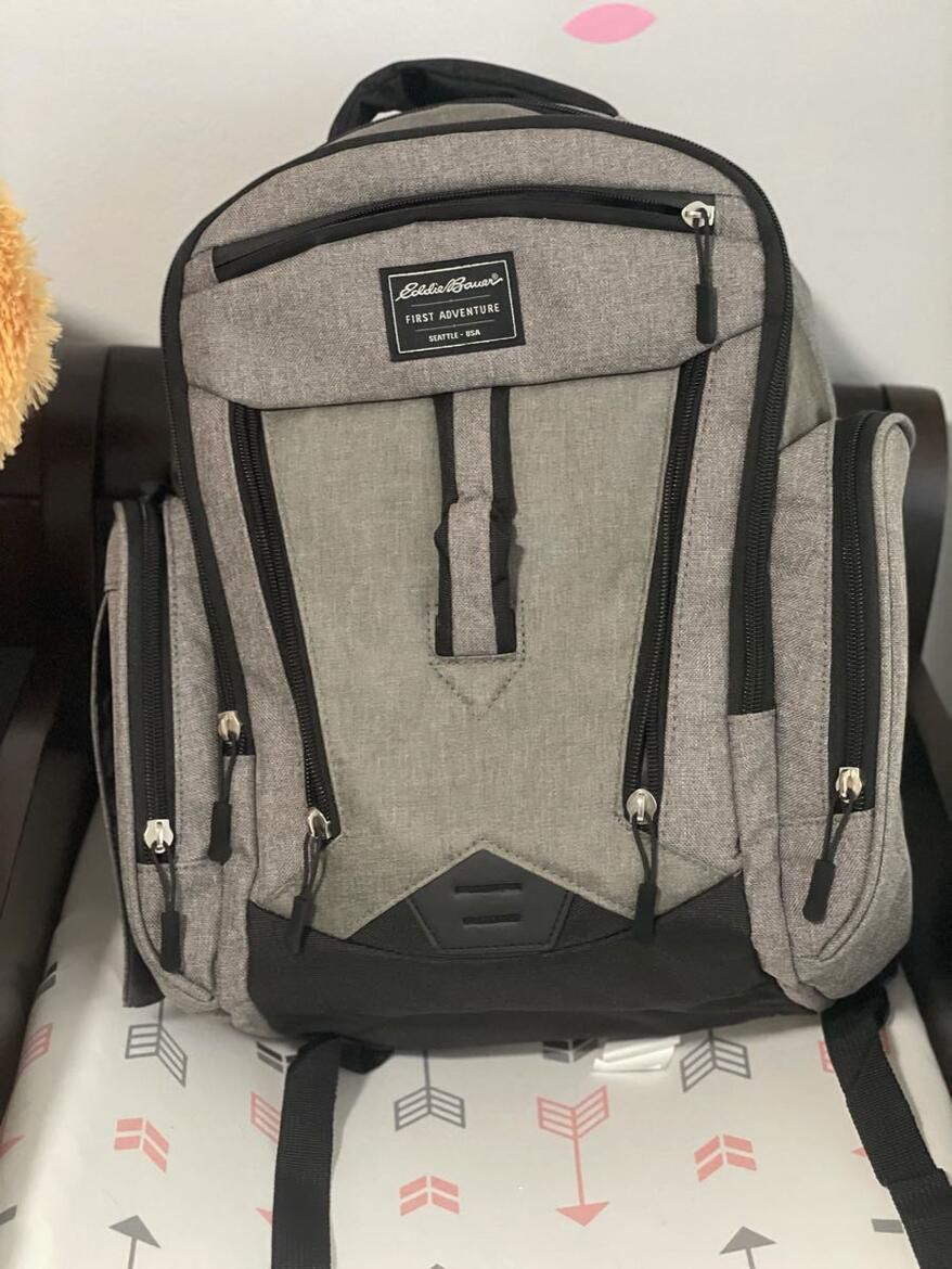 Eddie Bauer Traverse Diaper Backpack - Grey