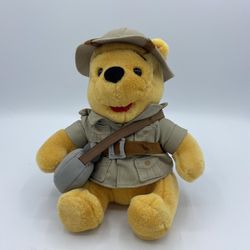 Disney WORLD Parks Animal Kingdom Safari Winnie The Pooh Explorer Plush 9"