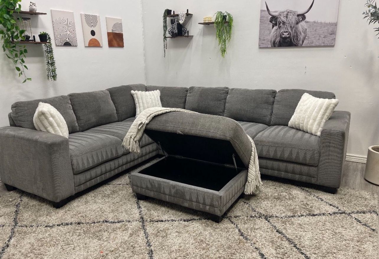 Gray Sectional Couch - Free Delivery