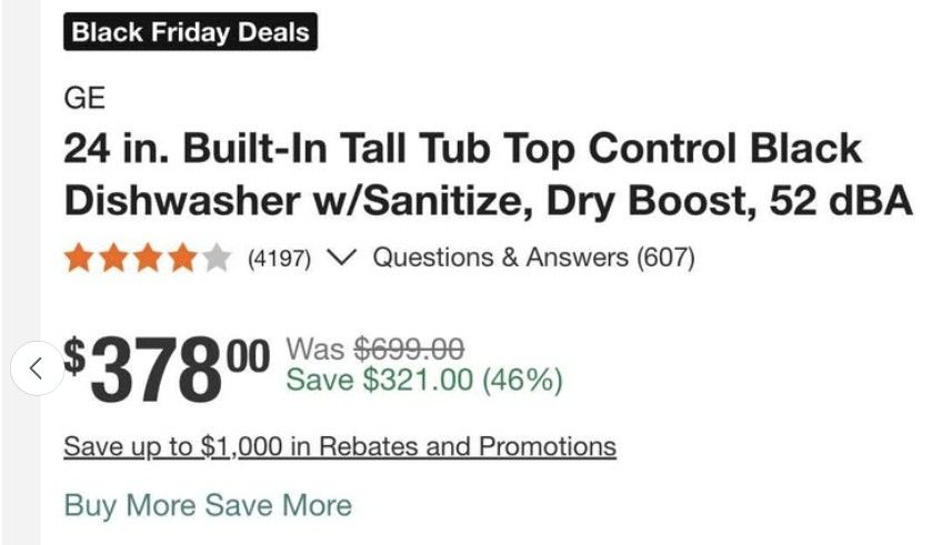 NEW IN BOX! GE Dishwasher Black GDT550PGRBB