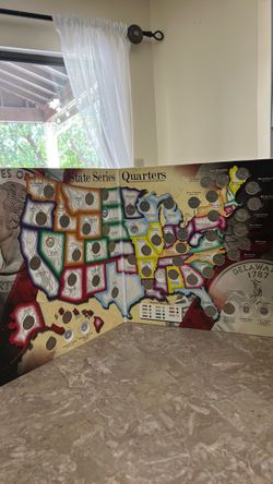 Ultimate Collector’s Bounty: State Series Quarters Map & Coins