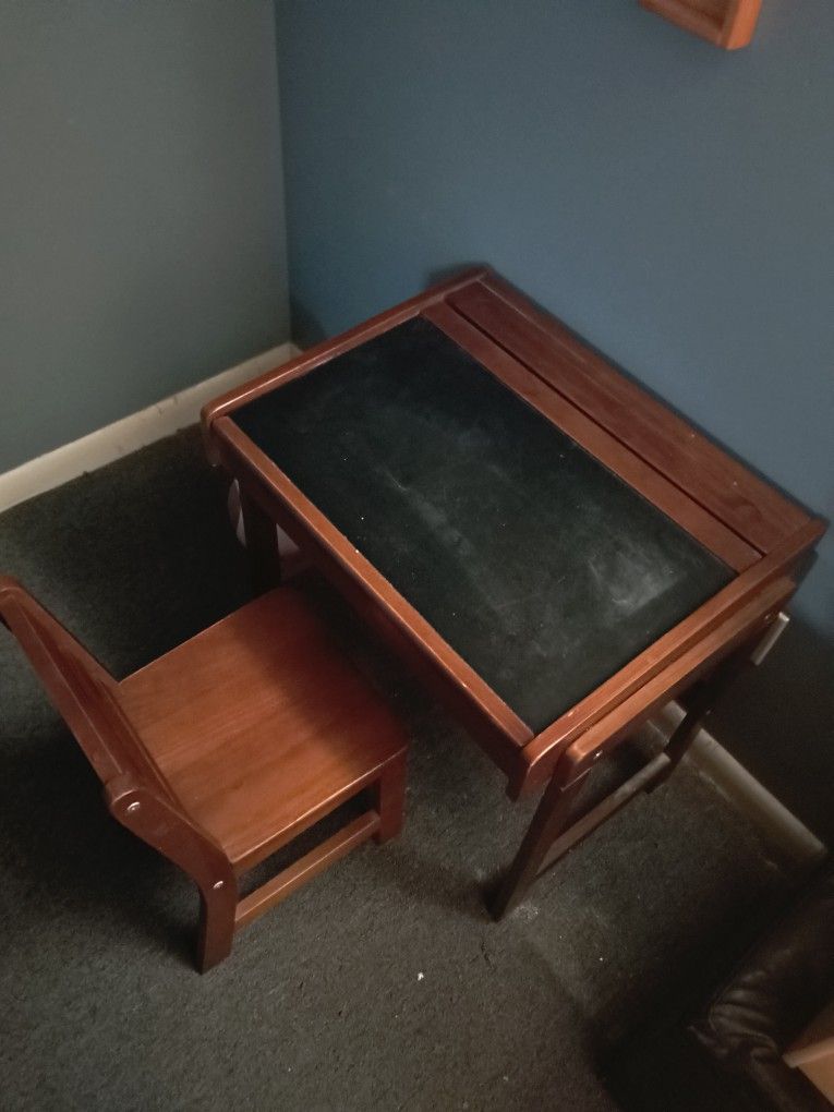 Children's Chalkboard Desk & Chair