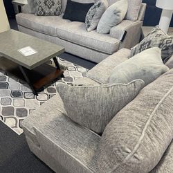 👋 SALE 👋 Brand New | Mercado Sofa and Lovesea t Set Pewter