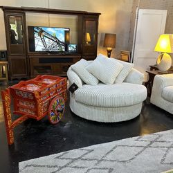 Oversized Swivel Chair - Brand New