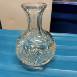 Vintage American Brilliant Cut Glass Decanter Wine Vase