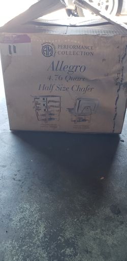 New American Metalcraft Allegro 4.76 Qt Half Size Stainless Steel Chafer