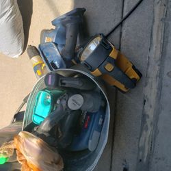 Bucket Of Cordless Tools