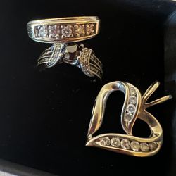 14k,10k Gold Diamond Lot Rings Pendant 