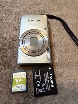 Canon Power Shot Elph 180 20MP 8x Zoom Digital Camera w/ Charger &battery