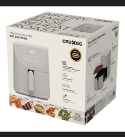 CRUXGG AIR FRYER  6. QT  GRAY 