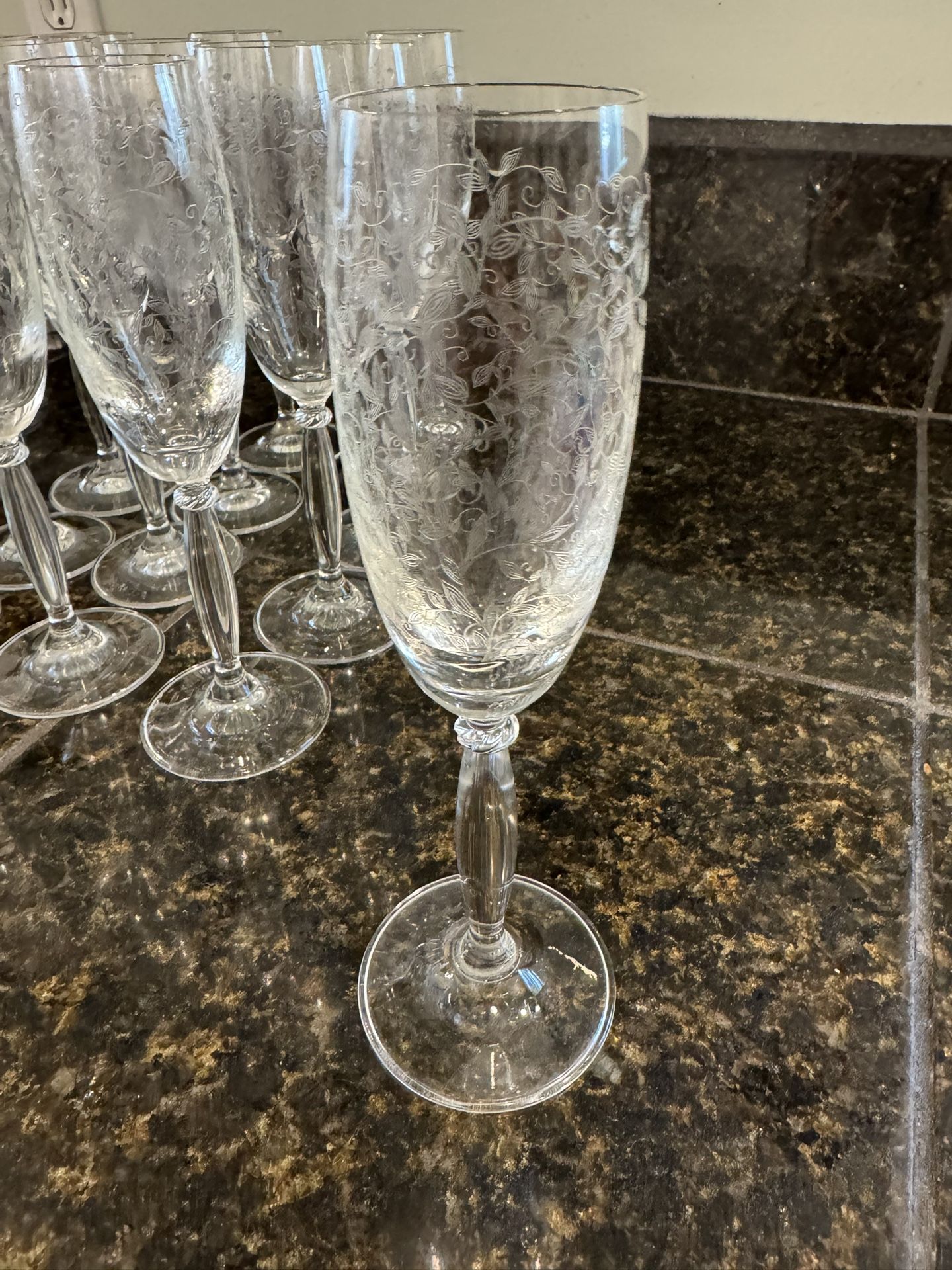 13 Champagne Glasses Never Been Used