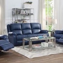 Brand New 3PC Navy Blue Motion Reclining Set with USB Ports
