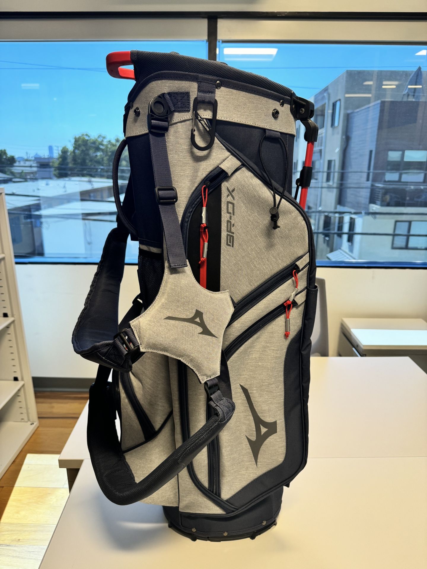 Mizuno BR-D4C Golf Cart Bag (Heathered Grey Navy)