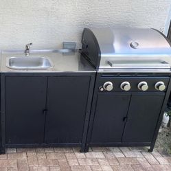 IKEA GRILLSKÄR Outdoor Kitchen - 4-Burner Gas Grill & Sink Unit