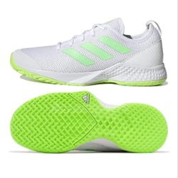 adidas Courtflash White/Beam Green/Solar Green 13 D (M)