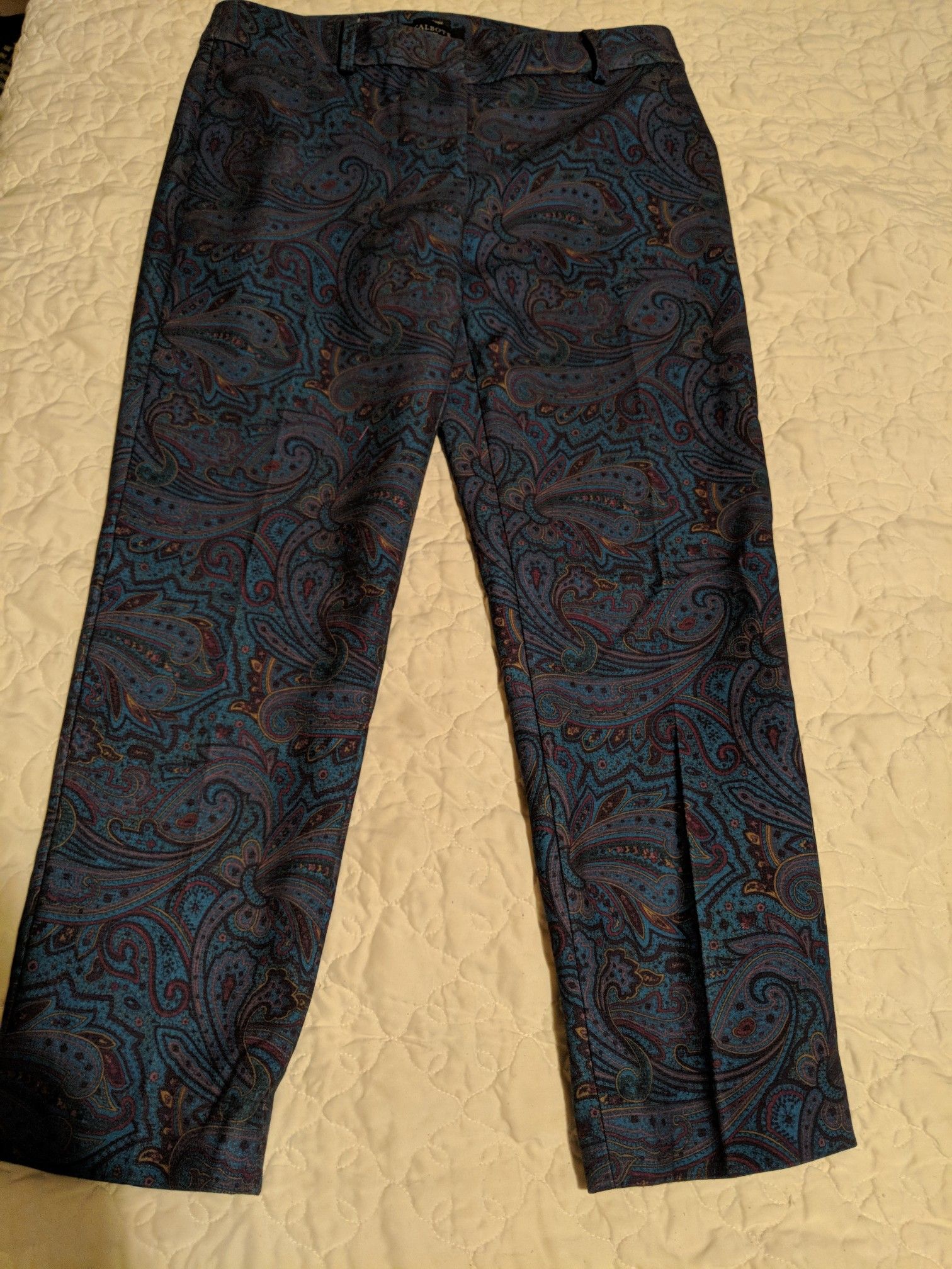 Talbot's Size 6P Paisley Pants