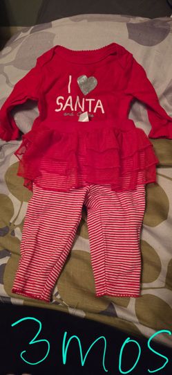 Baby Girl Christmas Outfit Set 3 Months
