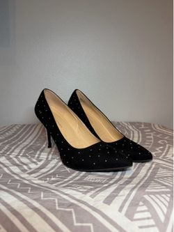 Black and Silver Heels by Adrienne Vittadini