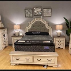 Ashley Queen Bed With Storage Footboard 👌 Brand New 👍 In Stock ✅