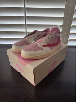 travis scott jordan 1 low - tropical pink size 12