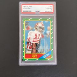 1986 Topps Jerry Rice #161 PSA 8