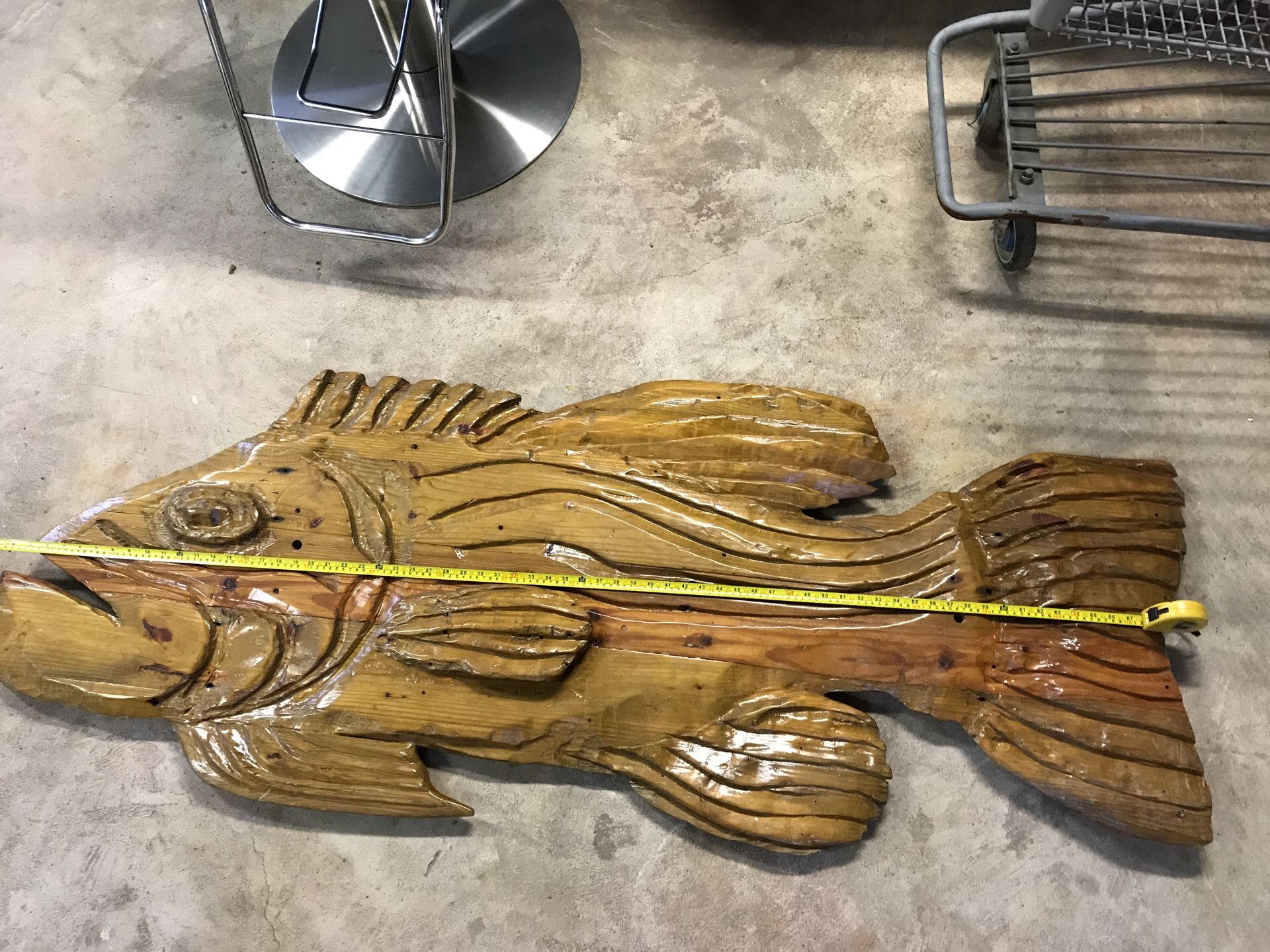 Wood fish sign