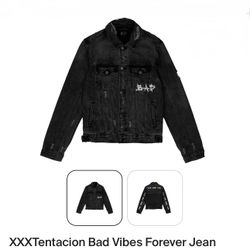 Black denim jacket xxxtentacion 