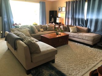 The MOST COMFORTABLE 3 piece sectional couch sofa living room