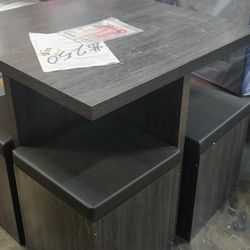 New 4 Seater Compact Table And Chair Set (Seats Have Storage Area)