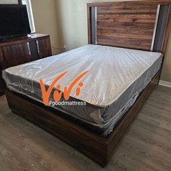 NEW QUEEN MATTRESS WITH BOX SPRING 2PC. BED FRAME ISN'T AVAILABLE