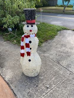 snowman yard decoration With Light