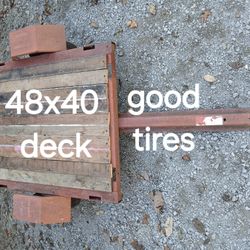 Utility Trailer With 48x40 Deck And Good Tires, Ready To Go 