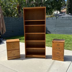 Solid Wood 3 Piece Office Set 