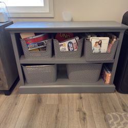 Grey Bookshelf 15”x44”x30”