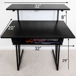 Small Desk with LED Light 