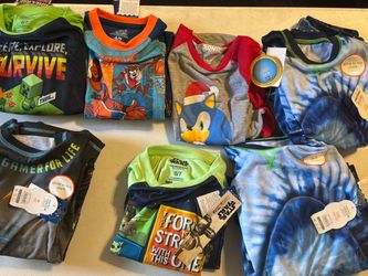Bulk 6 sets Boys Pajama Sets Bundle – Sizes 4/5 to 10/12
