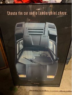 Lamborghini Countach Poster 1980 Vintage Car Wall Art Print framed