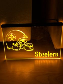 PITTSBURGH STEELERS LED NEON GOLD LIGHT 8x12