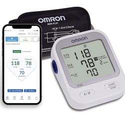 OMRON Silver Blood Pressure Monitor for Home Use & Upper Arm Blood Pressure Cuf