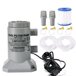 Grey EDOU 530 GPH Above Ground Pool Cartridge Filter Pump is a complete kit designed for above ground pools