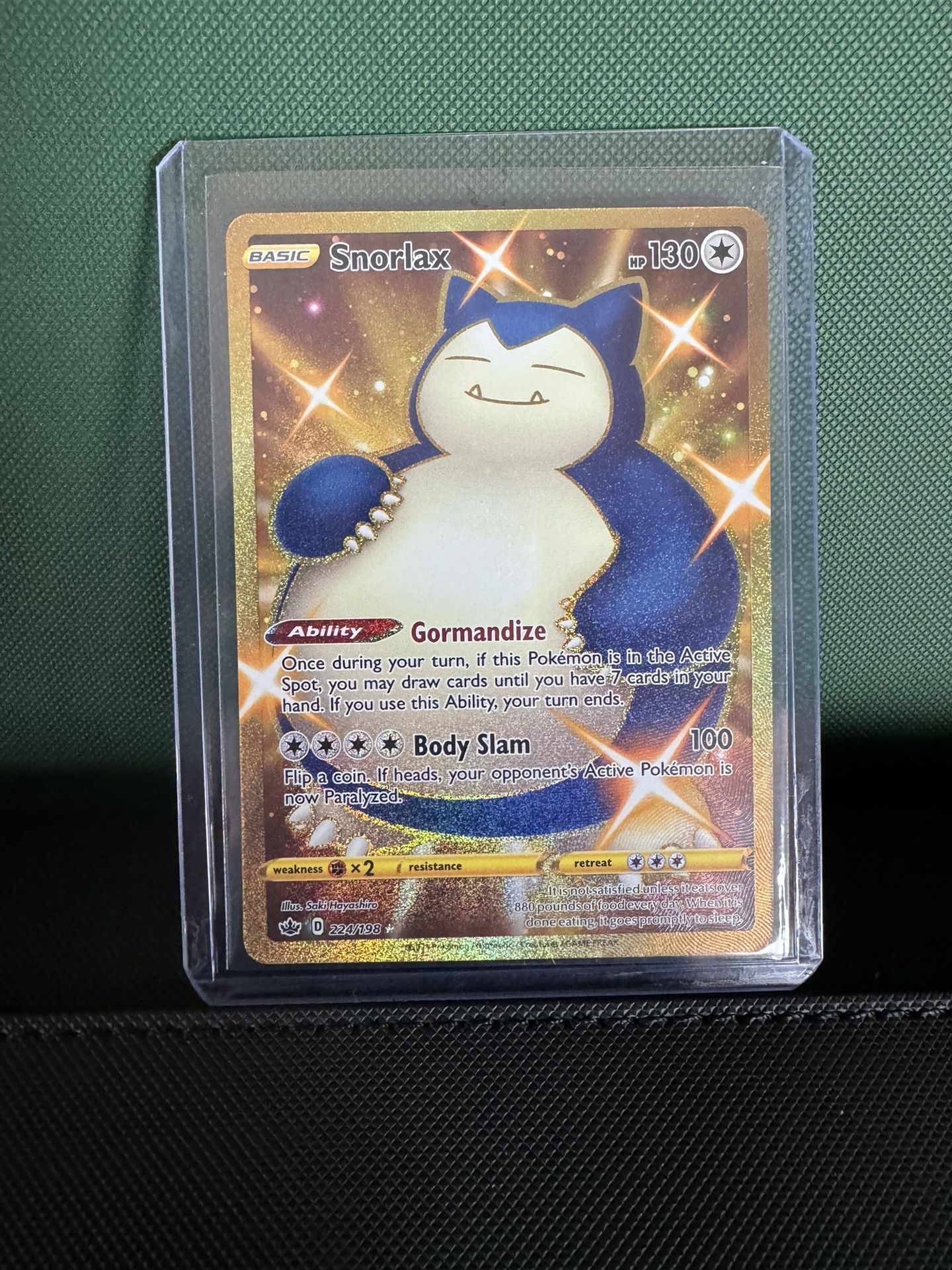 Pokémon Snorlax Gold Secret hotsell Rare (Chilling Reign)