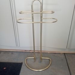 Mid Century Modern Style Atomic Brass Towel Rack Holder