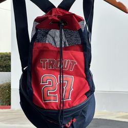 Angels Giveaway Souvenir Drawstring Backpack With Insulated Cooler Bottom
