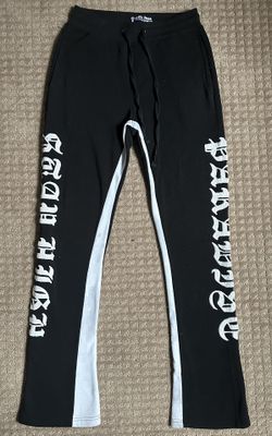 Stacked Black & White Pants